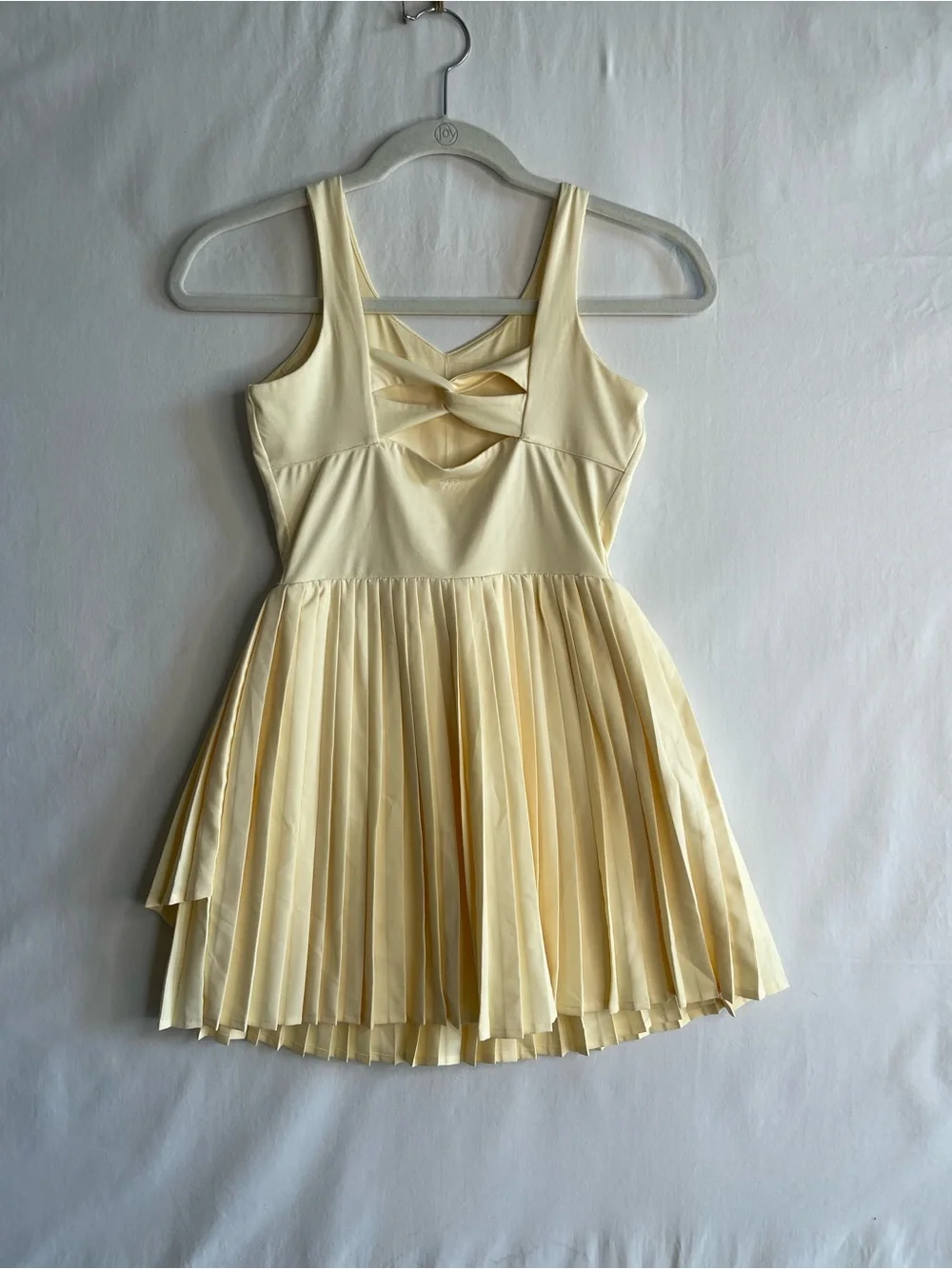 Target Pale Yellow Pleated Active Dress